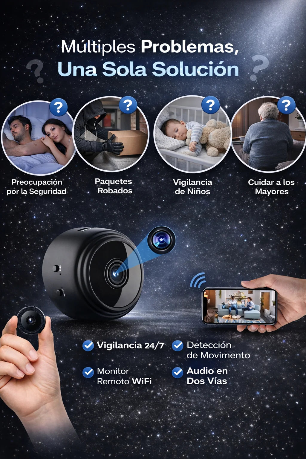 Cámara HD WiFi Inteligente: Control Total en Tiempo Real